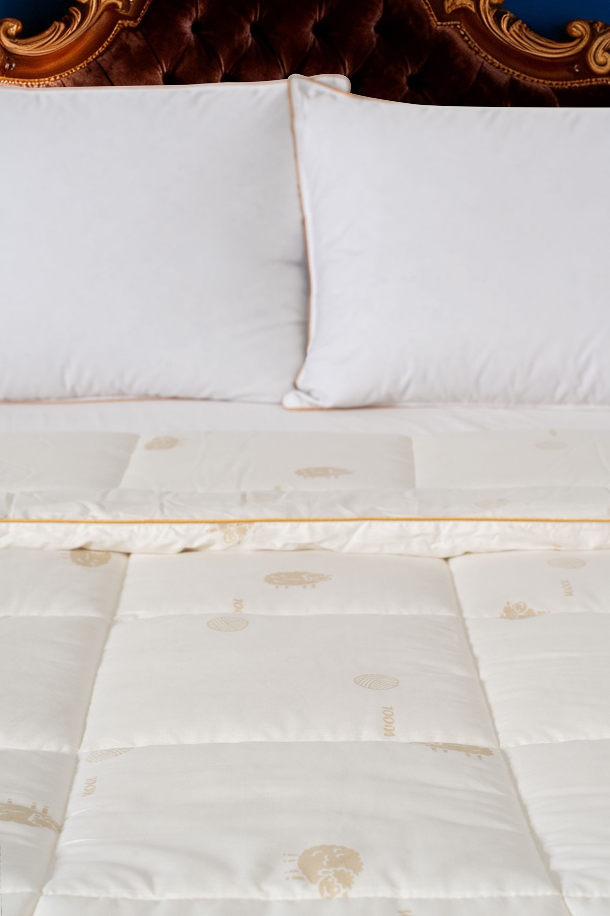 Varol Pure Woll Çift Kişilik Yün Yorgan (195x215 cm) – %100 Pamuk Kılıf | Bez Çantalı