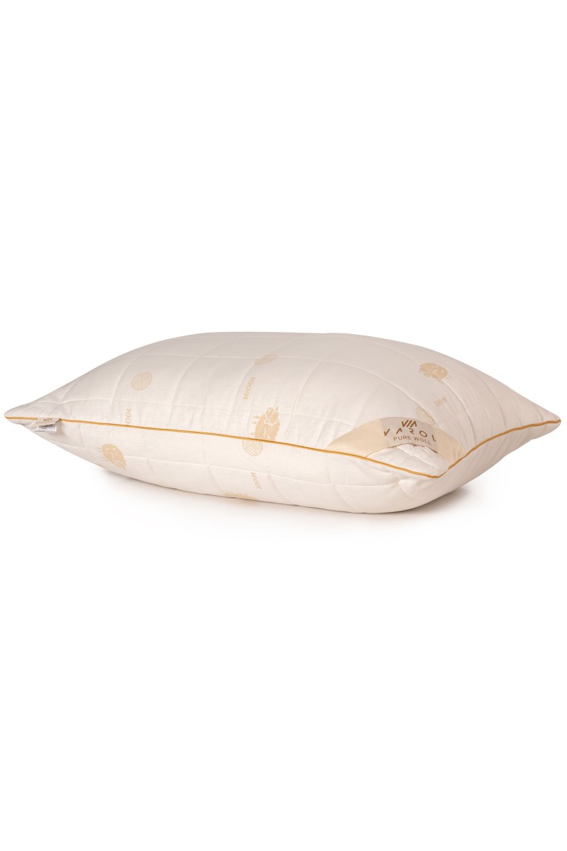 Varol Pure Woll Yün Yastık (50x70 cm) – %100 Pamuk Kılıf | Bez Çantalı