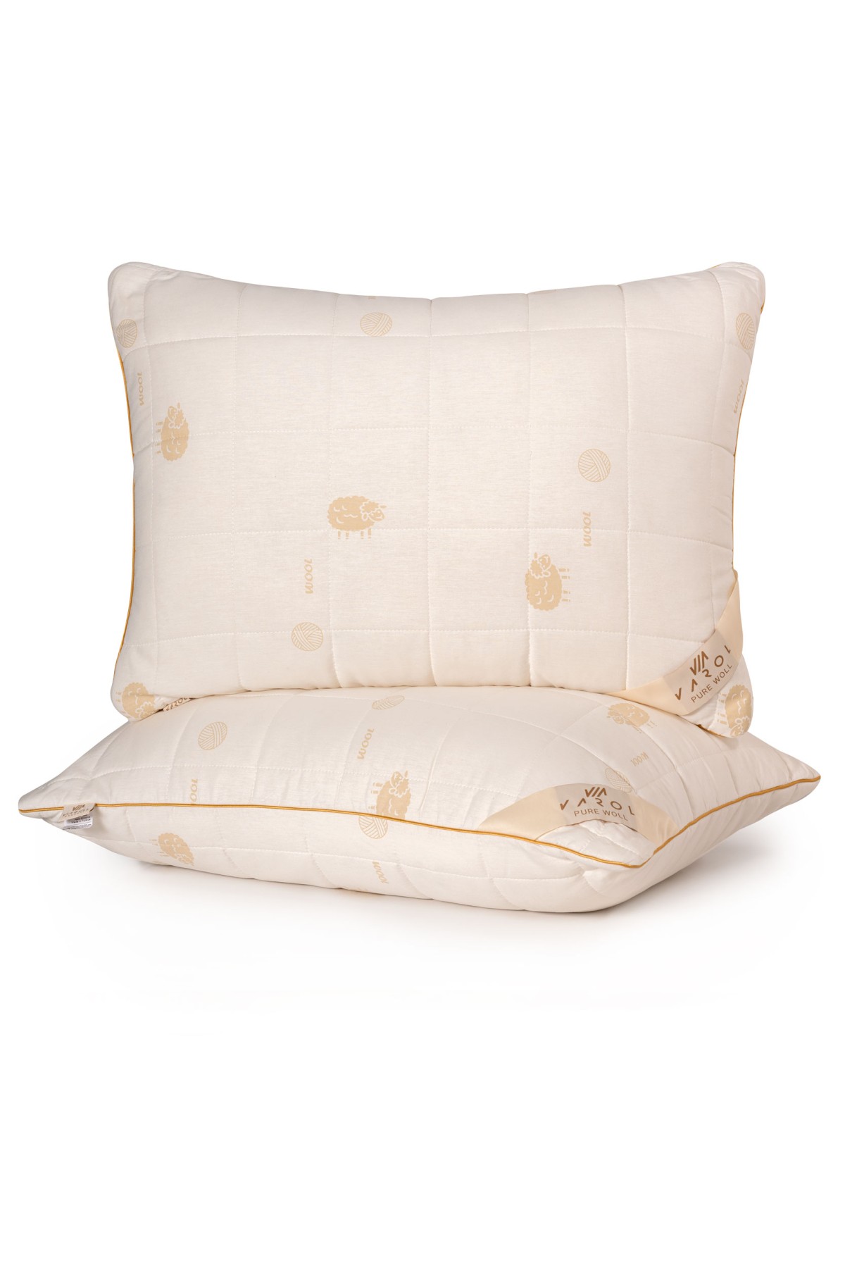 Varol Pure Woll Yün Yastık (50x70 cm) – %100 Pamuk Kılıf | Bez Çantalı