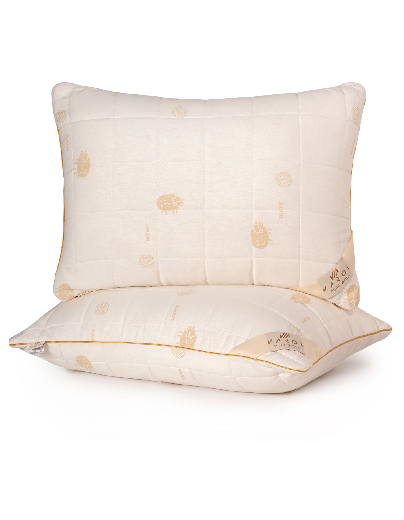 Varol Pure Woll Yün Yastık (50x70 cm) – %100 Pamuk Kılıf | Bez Çantalı