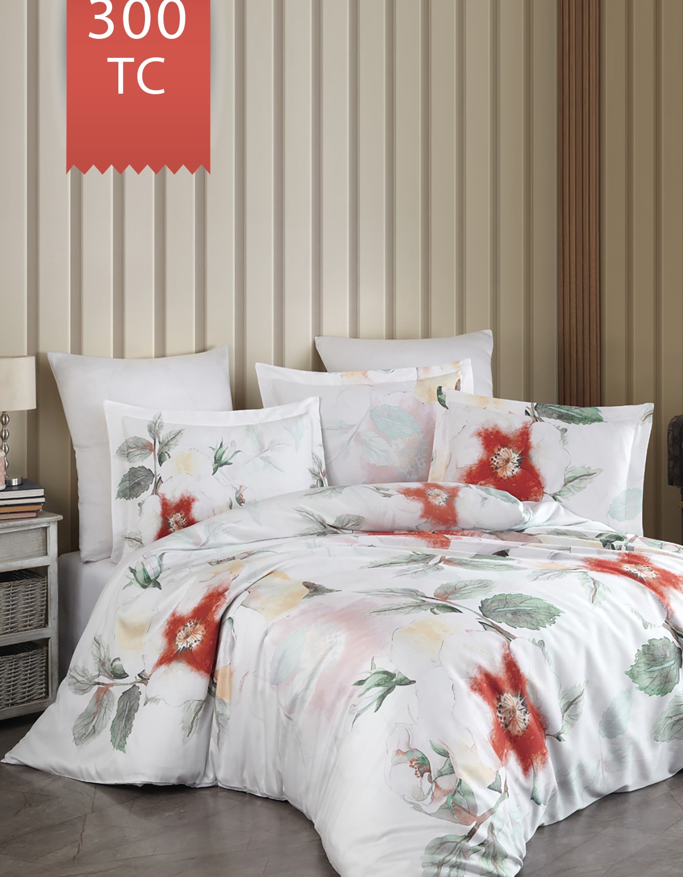Varol Royal Saten 300TC Nevresim Takımı (Çift Nevresimli) Family Size - ARUNA Varol Royal Saten 300TC Nevresim Takımı (Çift Nevresimli) Family Size - ARUNA