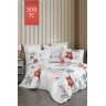 Varol Royal Saten 300TC Nevresim Takımı (Çift Nevresimli) Family Size  - ARUNA