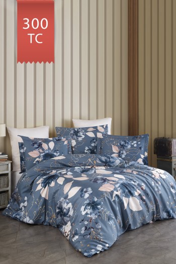 Varol Royal Saten 300TC Nevresim Takımı (Çift Nevresimli) Family Size  - LARİSSA