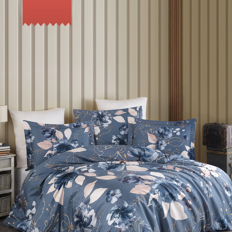 Varol Royal Saten 300TC Nevresim Takımı (Çift Nevresimli) Family Size  - LARİSSA