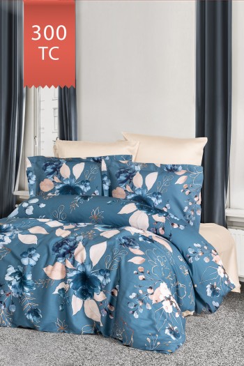 Varol Royal Saten 300TC Nevresim Takımı (Çift Nevresimli) Family Size  - LARİSSA