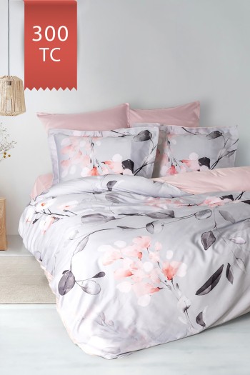 Varol Royal Saten 300TC Nevresim Takımı (Çift Nevresimli) Family Size  - MARİA