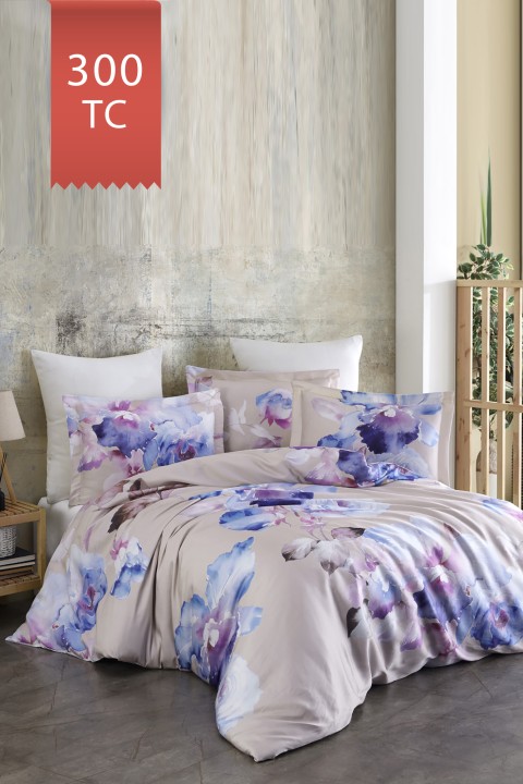 Varol Royal Saten 300TC Nevresim Takımı (Çift Nevresimli) Family Size - MARTİNA