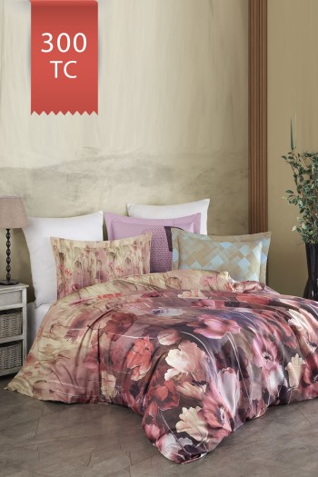 Varol Royal Saten 300TC Nevresim Takımı (Çift Nevresimli) Family Size  - MİRABLE