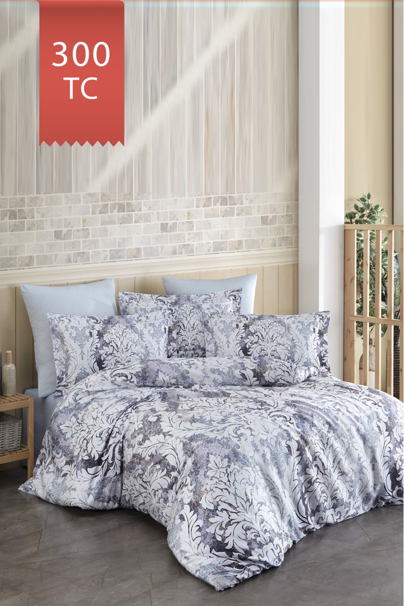 Varol Royal Saten 300TC Nevresim Takımı (Çift Nevresimli) Family Size  - NİRVANA