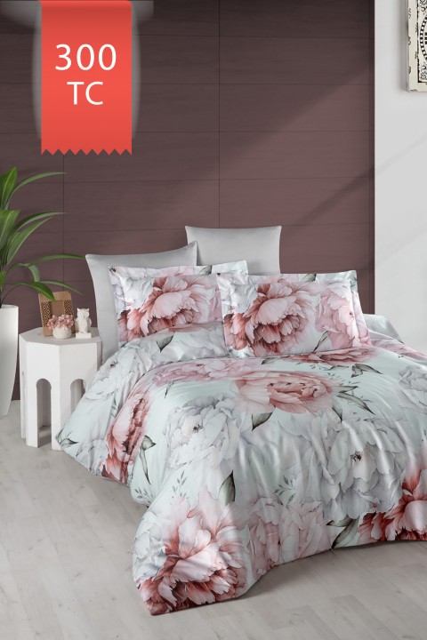 Varol Royal Saten 300TC Nevresim Takımı (Çift Nevresimli) Family Size - PAMİRA