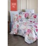 Varol Royal Saten 300TC Nevresim Takımı (Çift Nevresimli) Family Size  - SİLVİA