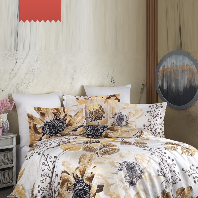 Varol Royal Saten 300TC Nevresim Takımı (Çift Nevresimli) Family Size  - VİCTORİA