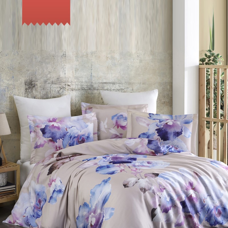 Varol Royal Saten Çift Kişilik 300TC Nevresim Takımı  - MARTİNA