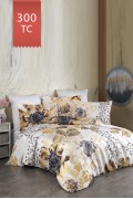 Varol Royal Saten Çift Kişilik 300TC Nevresim Takımı  - VİCTORİA