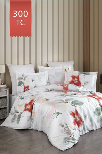 Varol Royal Saten Tek Kişilik 300TC Nevresim Takımı  - ARUNA