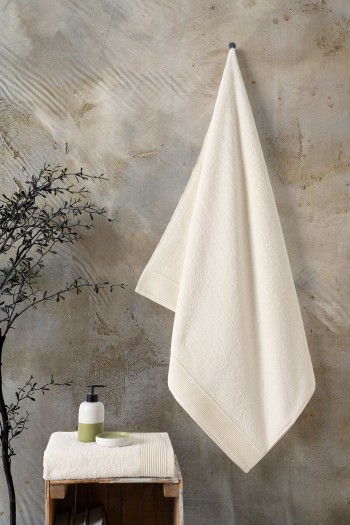 Varol Royal Serisi 2’li Havlu Seti – 50x90 & 90x150 cm, 500 gsm Premium - KREM-STANDART