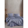 Varol Stripe Saten King Size (Battal Boy) Çarşafı Lastikli Nevresim Takım