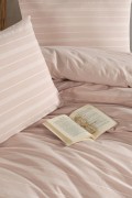 Varol Stripe Saten King Size (Battal Boy) Çarşafı Lastikli Nevresim Takım görseli 8