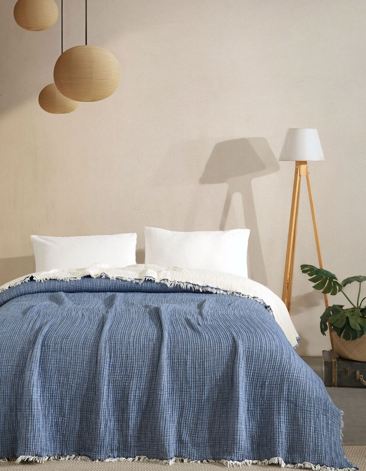 Varol Tek Kişilik 5 Katlı %100 Pamuk Müslin Yatak Örtüsü