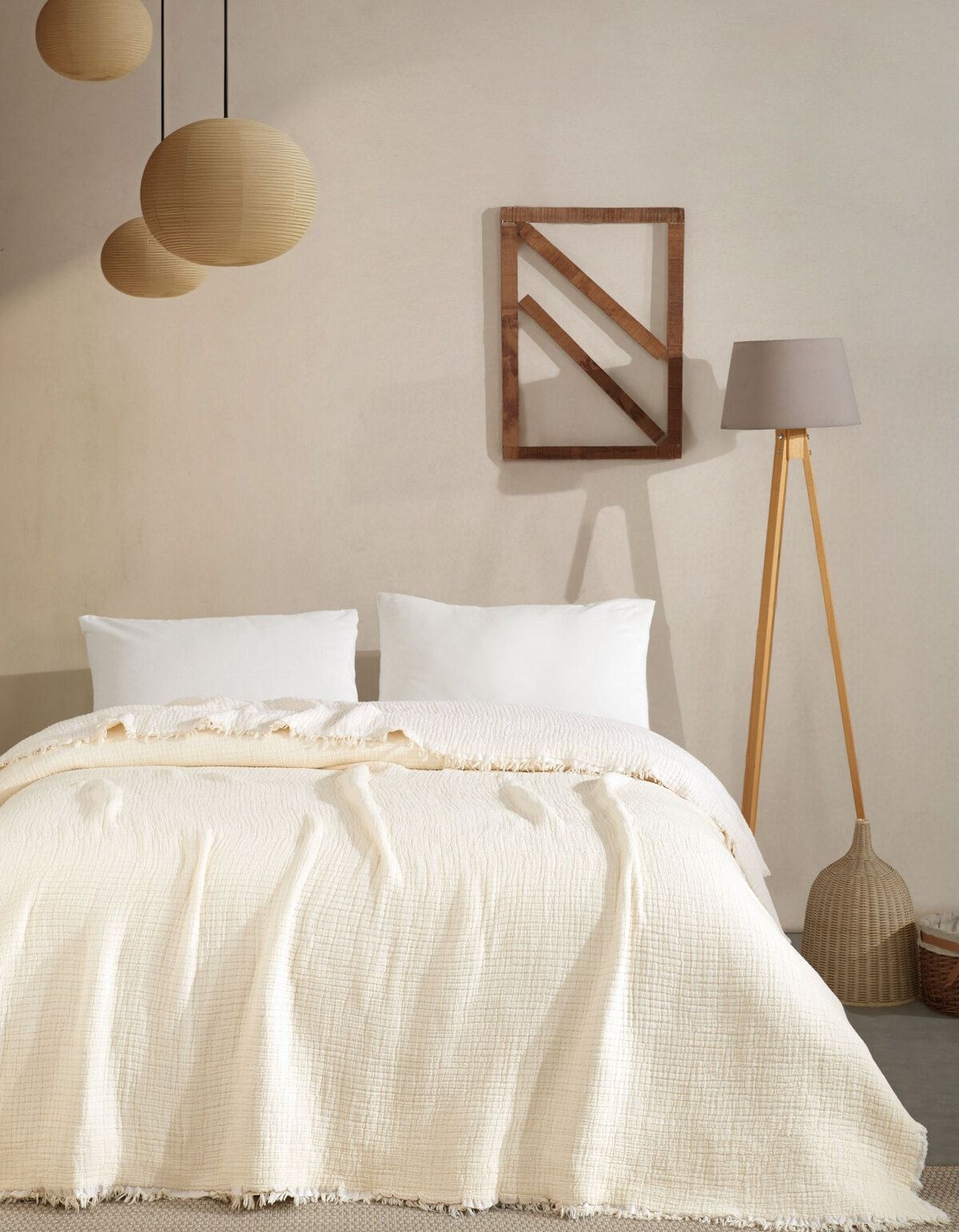 Varol Tek Kişilik 5 Katlı %100 Pamuk Müslin Yatak Örtüsü