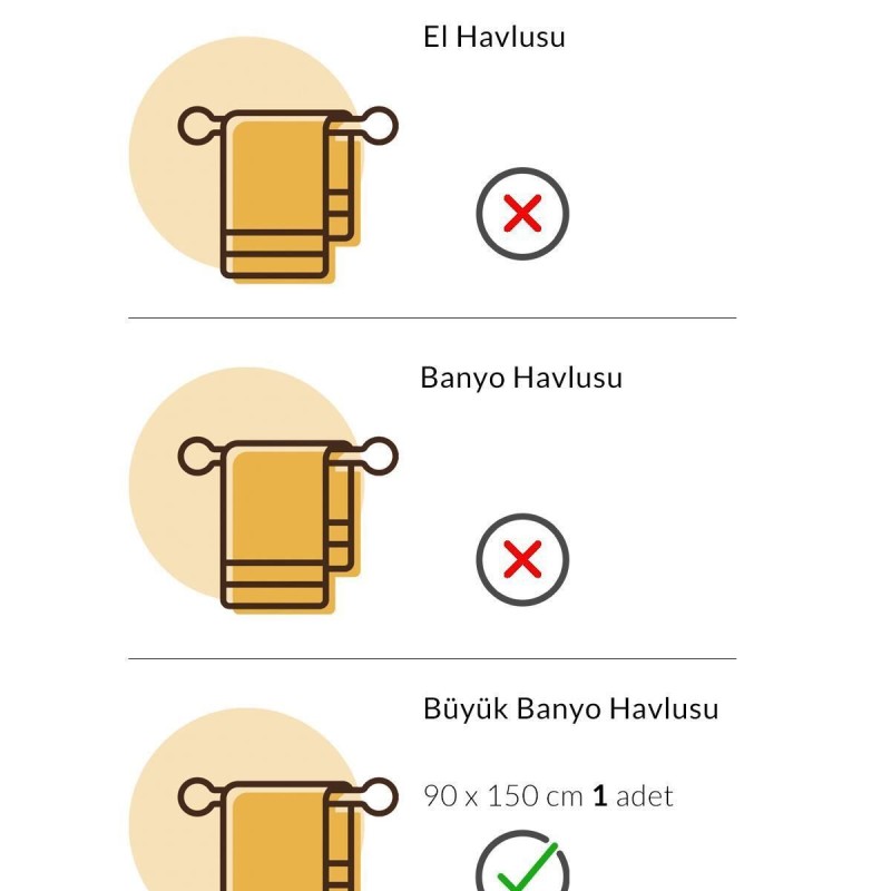 Varol Themis Serisi Otel Banyo Havlusu 90x150 675gr
