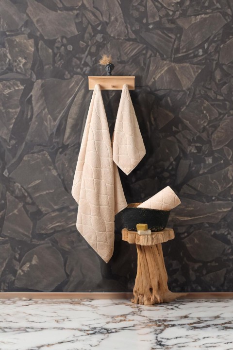 Varol Voli Micro Cotton Banyo Havlusu 90x150cm BEJ