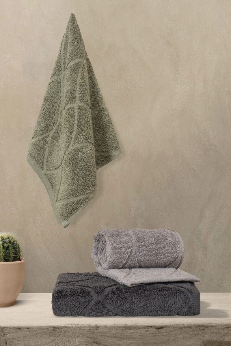 Varol Voli Serisi Micro Cotton 30x50cm 3 Lü Havlu Seti detay görseli