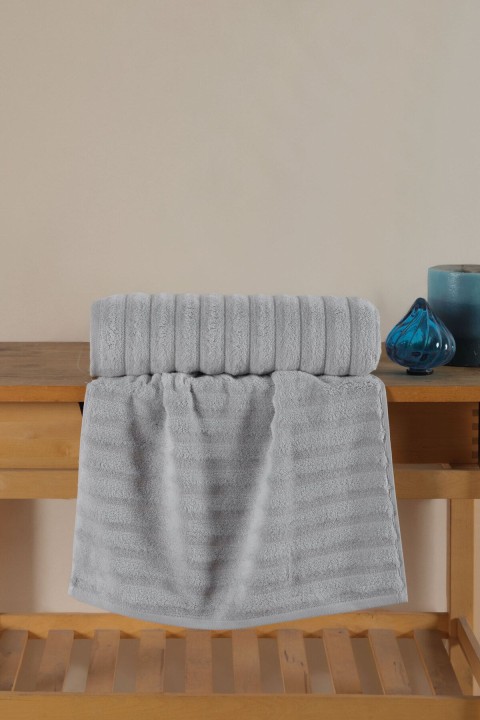 Varol Wave Serisi Premium Micro Cotton Banyo Havlusu 80X150cm GRİ