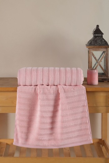 Varol Wave Serisi Premium Micro Cotton Banyo Havlusu 80X150cm - PEMBE-80X150CM