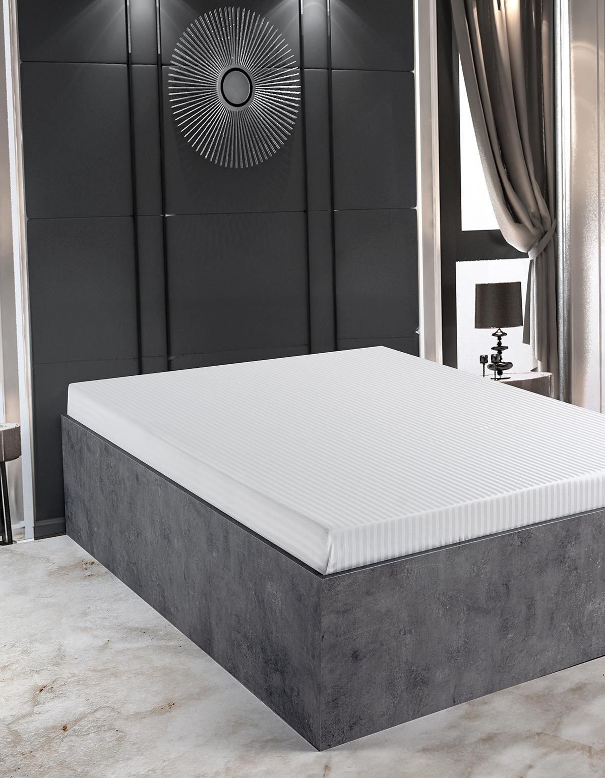 Varol Zeus Serisi Pamuk Saten Otel Çarşafı Battal (Boy King)280x280cm